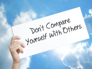 I forgive myself while comparing myself to others.